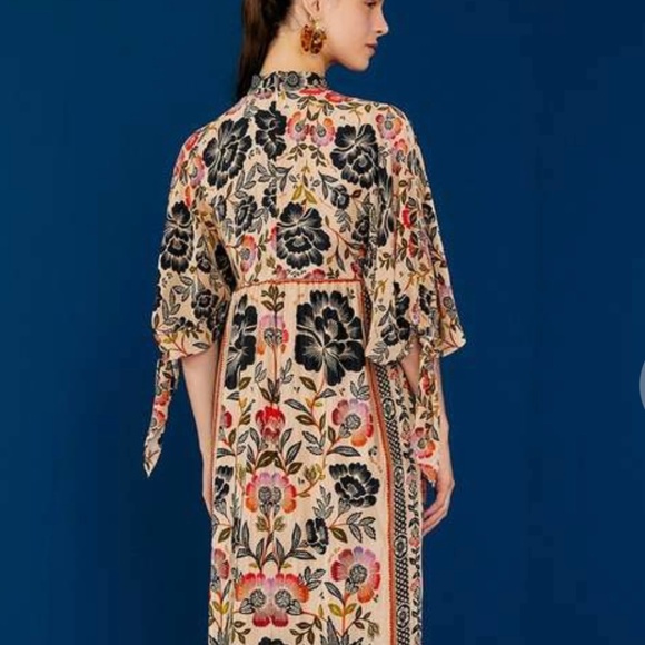 Farm Rio Romantic Garden Maxi Dress Size Small Floral Multi - Picture 13 of 14